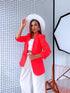 Neon orange, ONE SIZE jacket with gathered sleeves